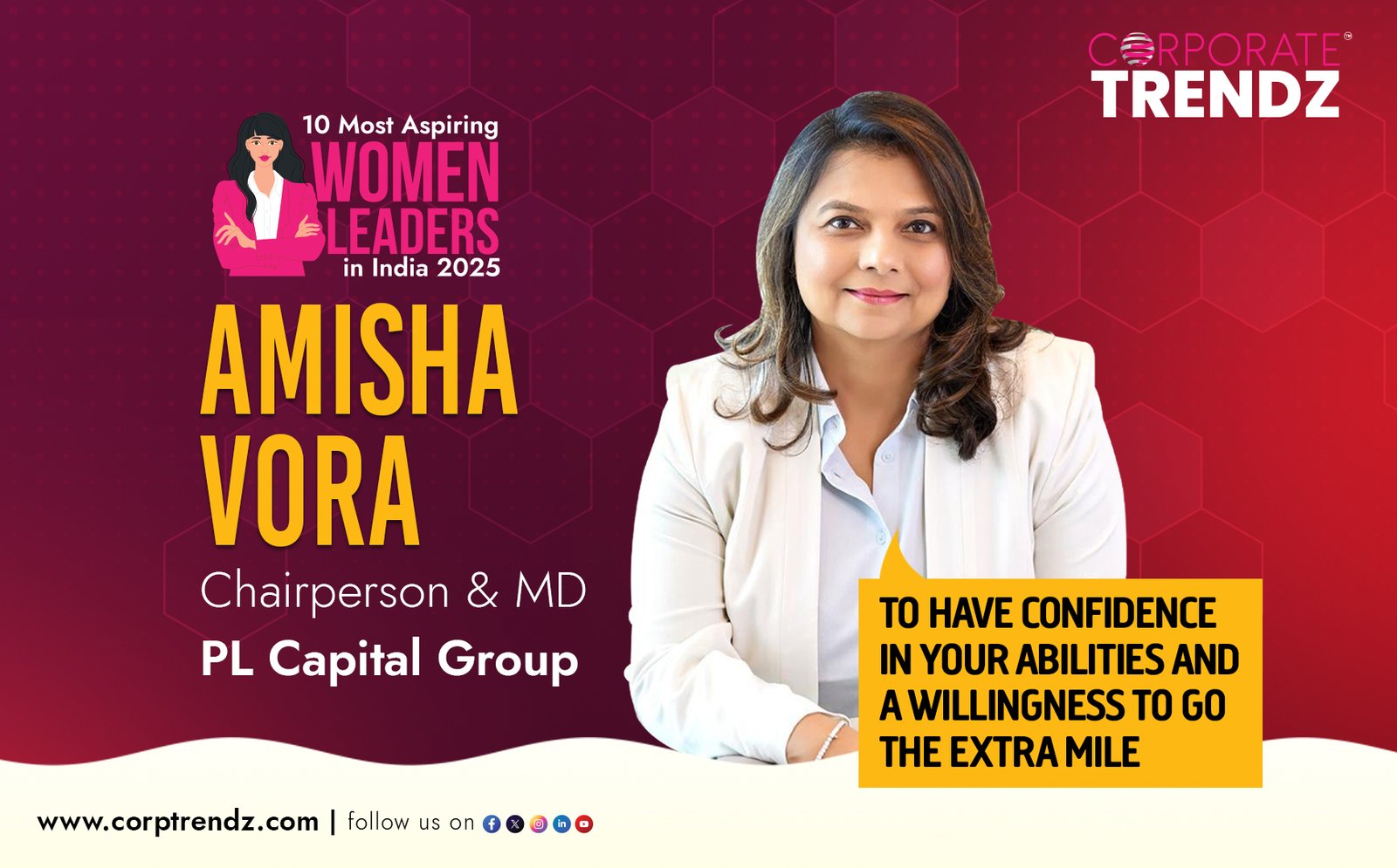 Amisha Vora10 Most Aspiring Women Leaders in India 2025