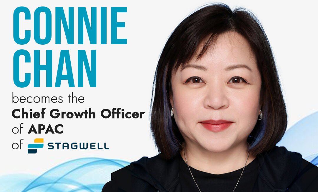 Professional headshot of Connie Chan with the Stagwell logo in the background.