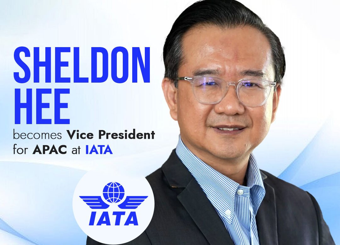 Professional headshot of Sheldon Hee, a well-dressed individual with a composed and insightful expression, suitable for a leadership role in the aviation industry.