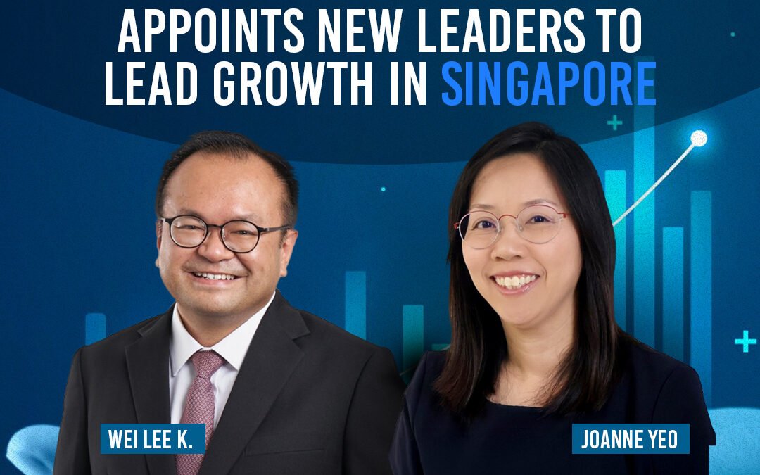 Side-by-side professional headshots of Joanne Yeo and Wei Lee K., the newly appointed CFO of TMLS and CEO of TMFAS respectively, representing new leadership at Tokio Marine Singapore.