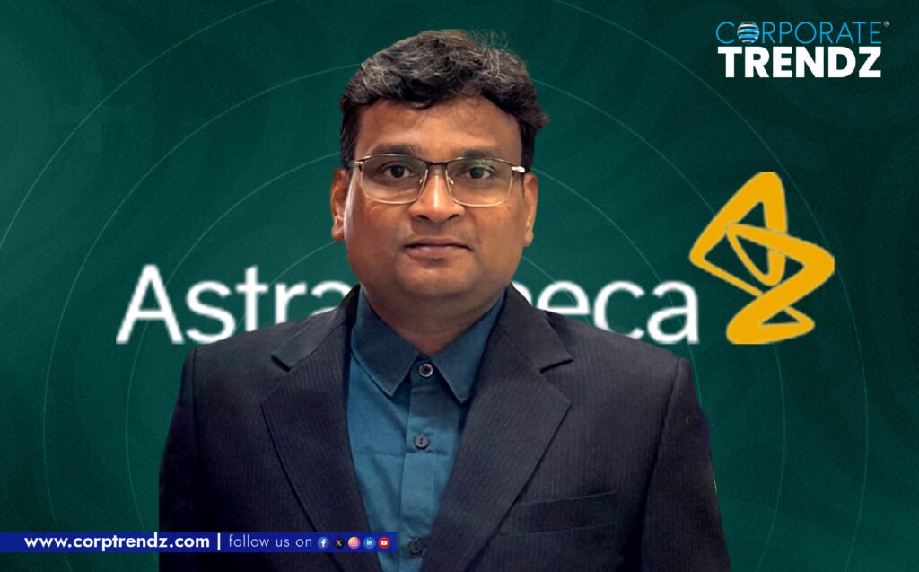 A professional headshot of Dr. Venkateswarlu Tummalapenta, with a subtle background featuring elements of data, graphs, or scientific imagery, symbolizing his expertise in clinical data management at AstraZeneca.