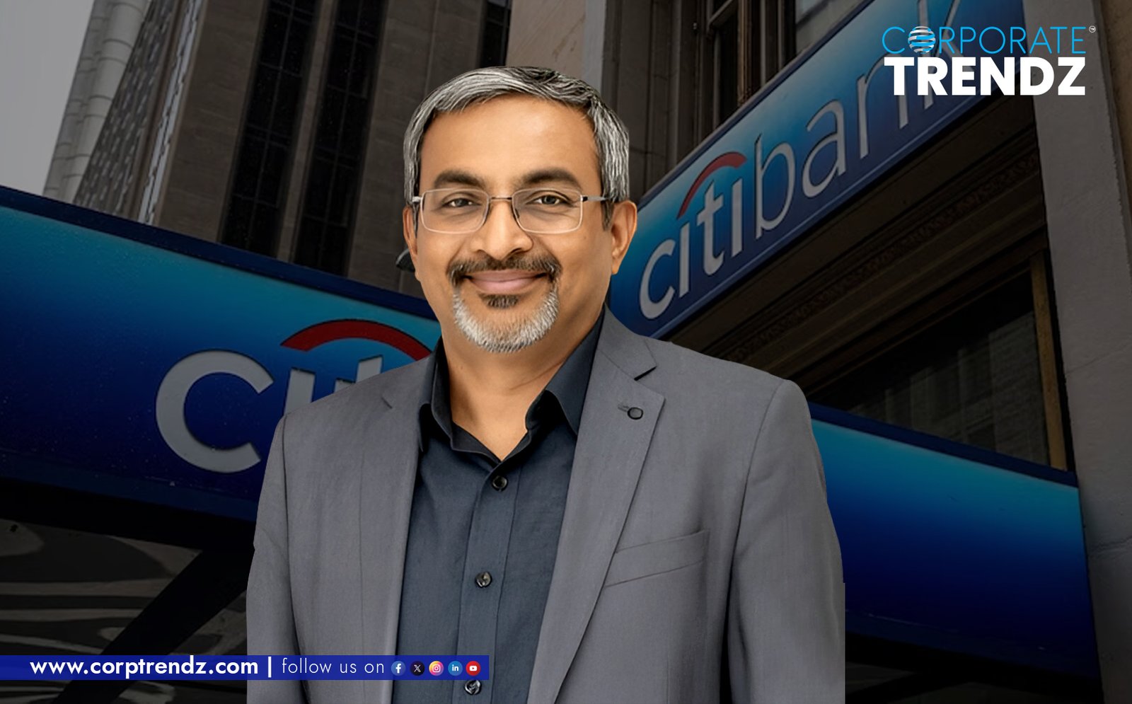 Ganesh Baliga, Managing Director & Head of Citi India, smiling confidently in a professional setting.