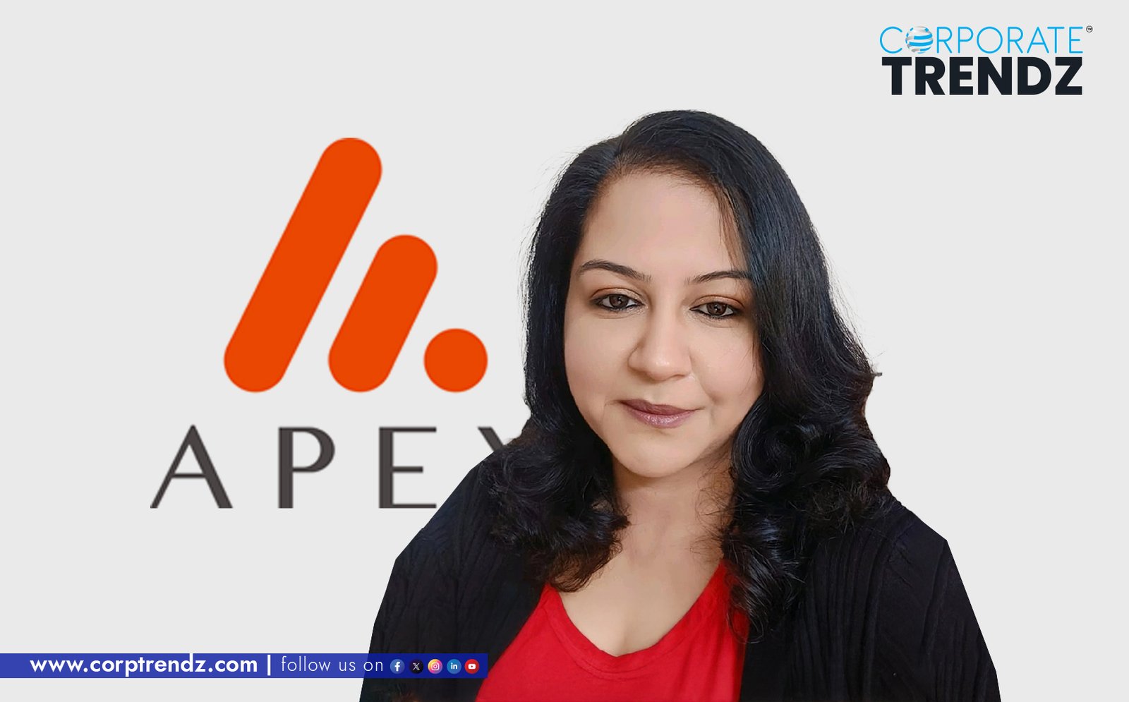Bindiya Chugh, Head of Europe Transfer Agency - India at Apex Group, smiling confidently in a professional setting.