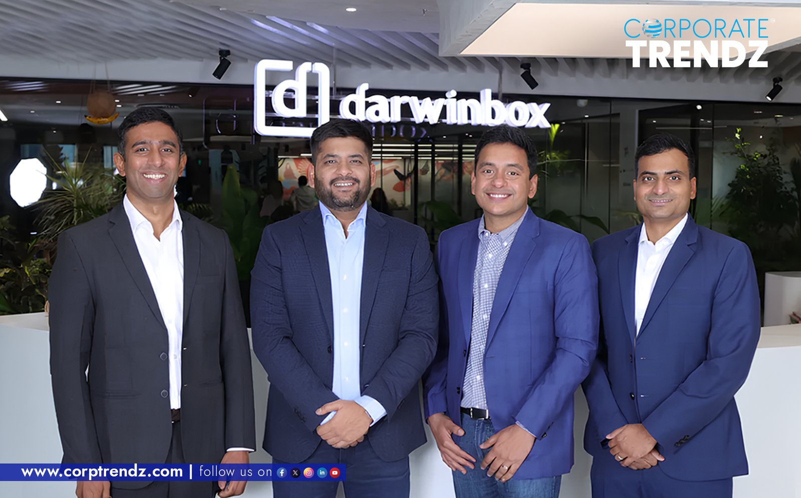 Darwinbox logo or a visual representing employee stock options, possibly with celebratory imagery and the number ₹86 crore, signifying wealth creation.