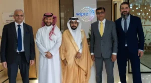Wipro's new regional headquarters building in Riyadh, Saudi Arabia, with the Wipro logo visible, symbolizing expanded presence and commitment to the Middle East.