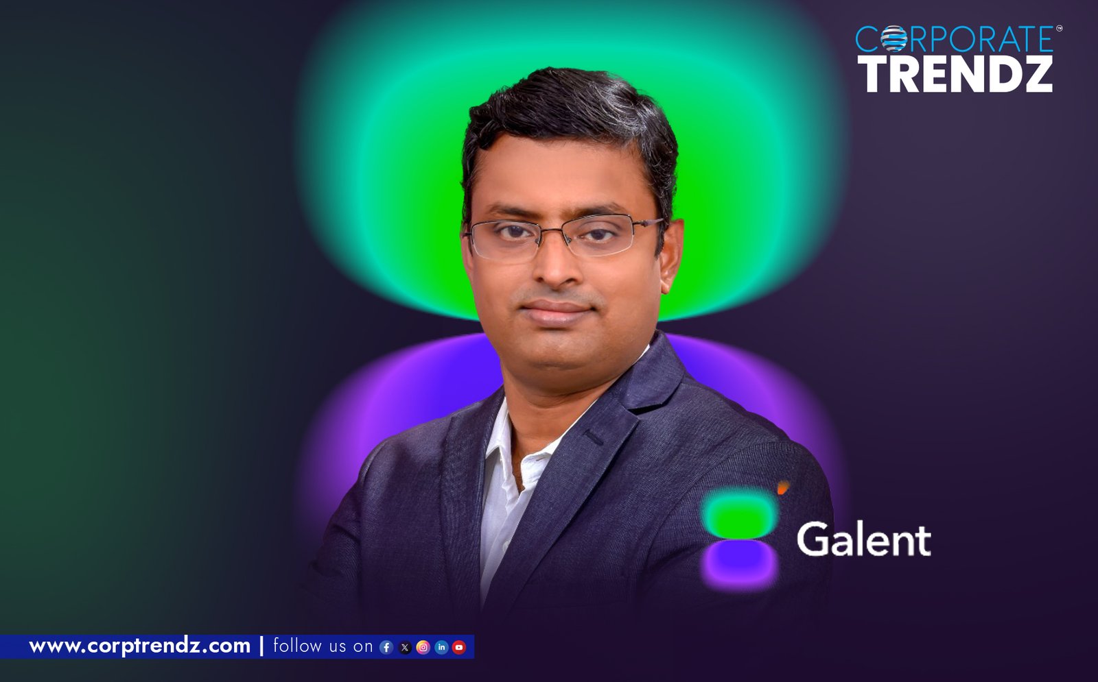 Ramakrishnan Venkatasubramanian, Galent's new Chief Technology Officer, smiling in a professional setting.