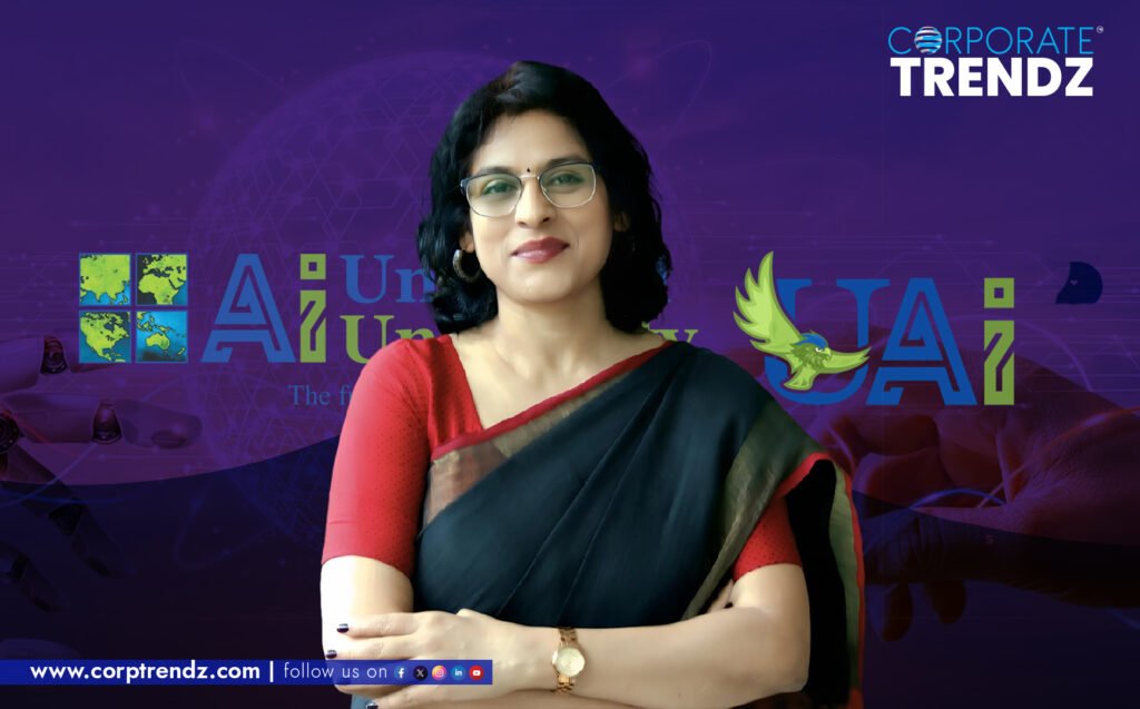Dr. Harshita Kumar, the newly appointed Dean of School of Management (PG) and Professor of Marketing at Universal AI University, smiling confidently.