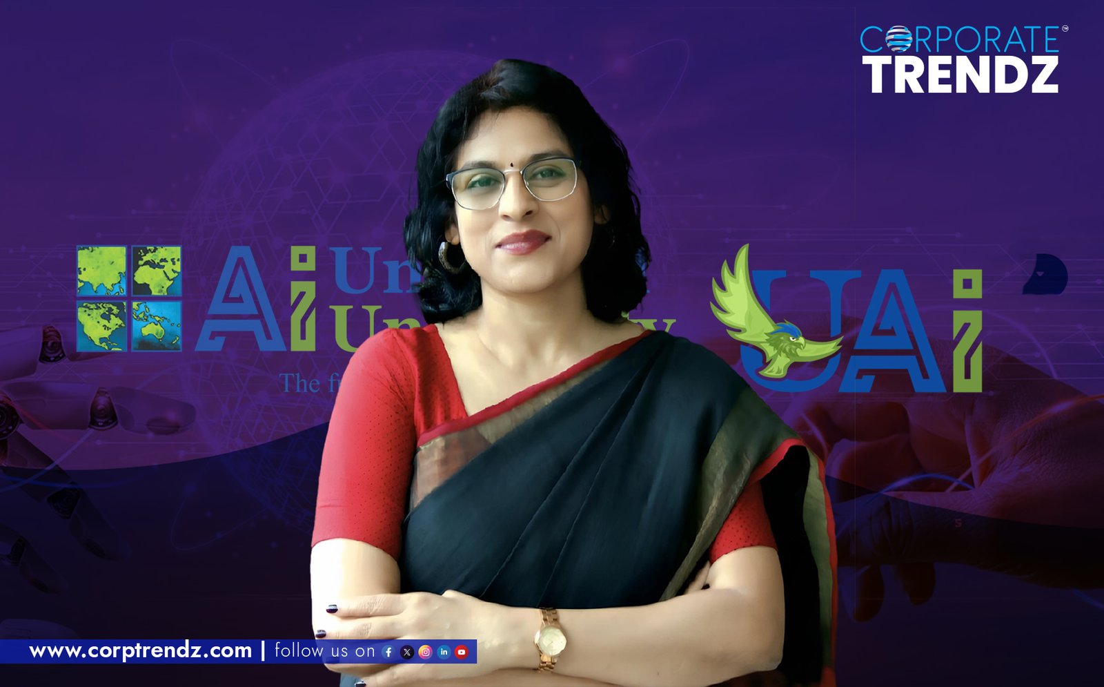Dr. Harshita Kumar, the newly appointed Dean of School of Management (PG) and Professor of Marketing at Universal AI University, smiling confidently.