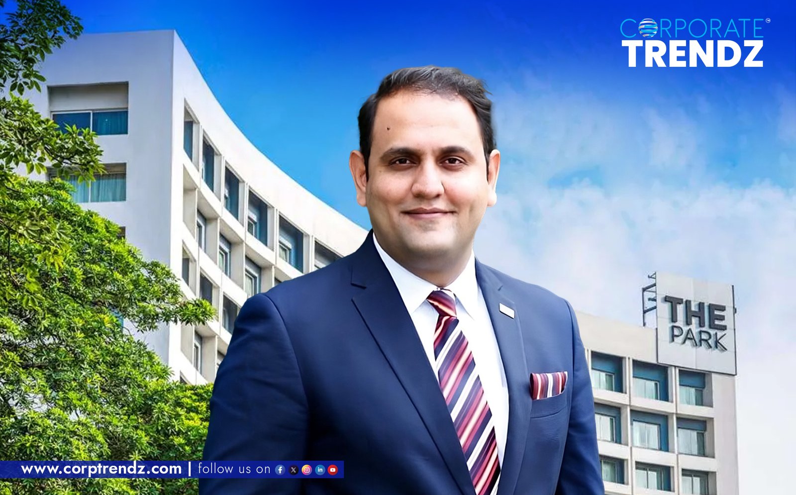 Parag Sawhney, the new General Manager of The Park New Delhi, smiling professionally.