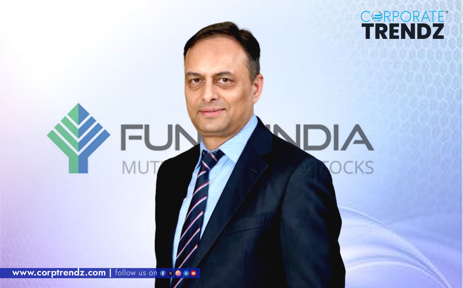Akshay Sapru, the newly appointed CEO of FundsIndia, smiling professionally.