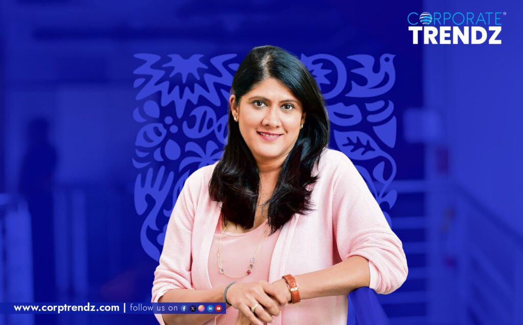 Priya Nair, the newly appointed CEO of Hindustan Unilever Limited (HUL), smiling confidently.
