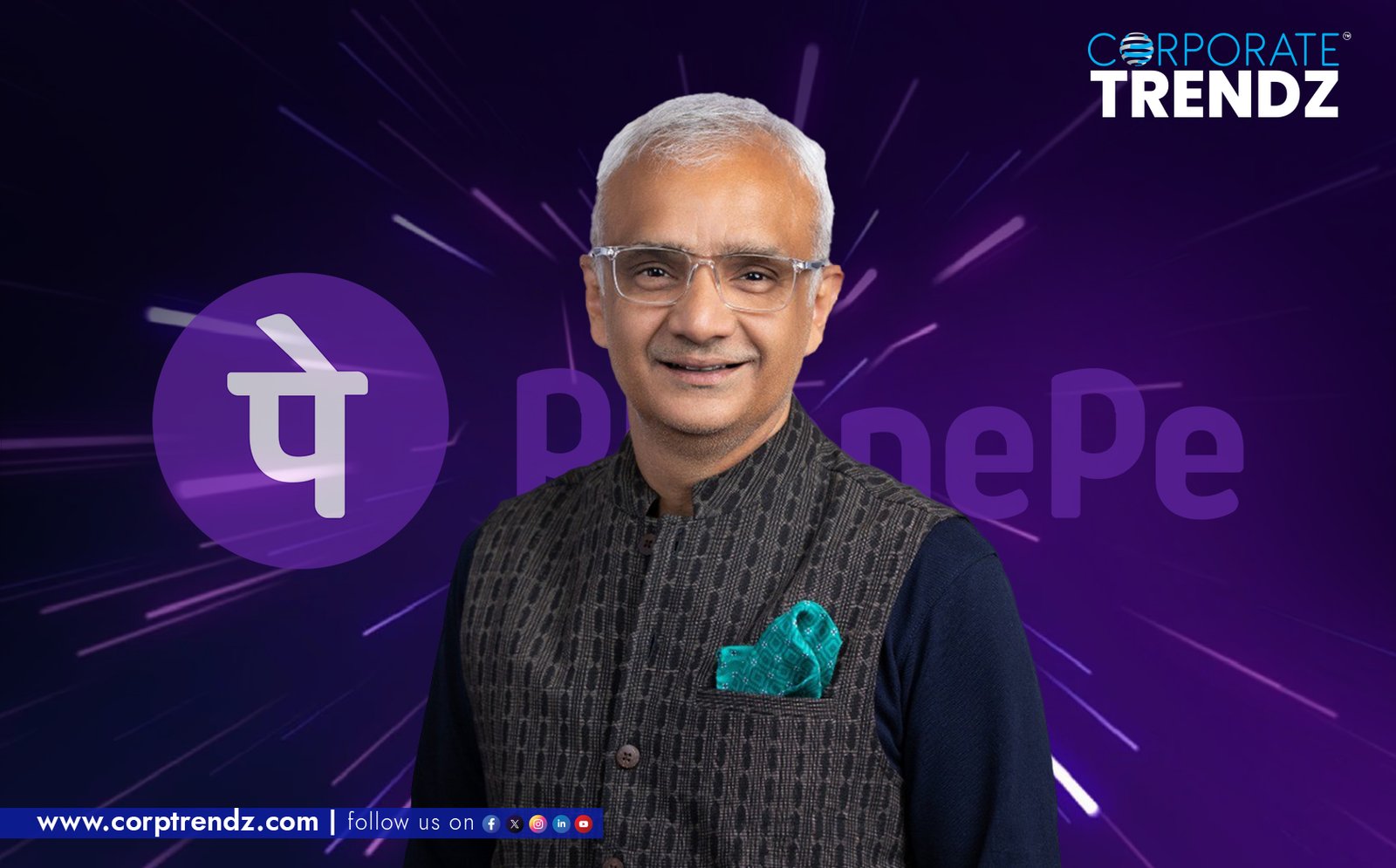 Shivnath Thukral, the newly appointed Vice President of Public Policy and Government Affairs at PhonePe, smiling professionally.