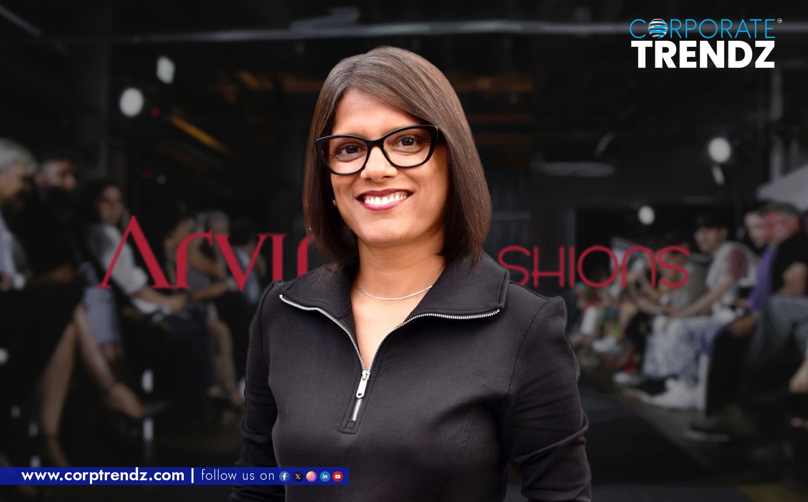 Amisha Jain, the newly appointed Managing Director and Chief Executive Officer of Arvind Fashions Limited, smiling confidently.