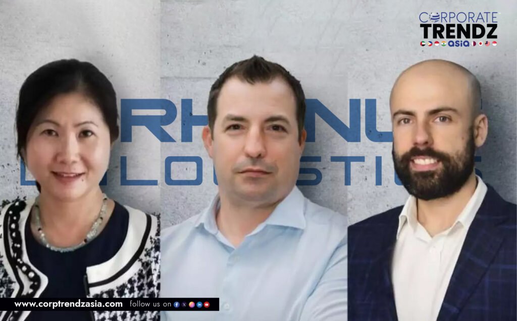 A composite image of new Rhenus Group leaders Joachim Hanssen (CEO APAC), Alberto Martinez Carretero (CEO Europe), and Renee Toh (VP Global Ocean Freight).