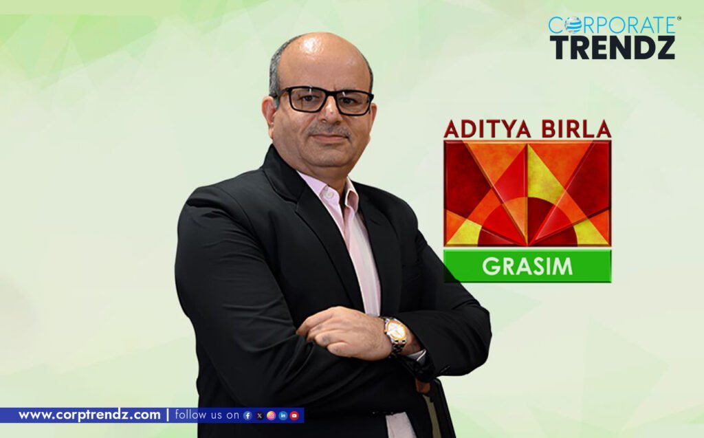 A professional portrait of Hemant K., the newly appointed Chief Financial Officer (CFO) of Grasim Industries Limited.