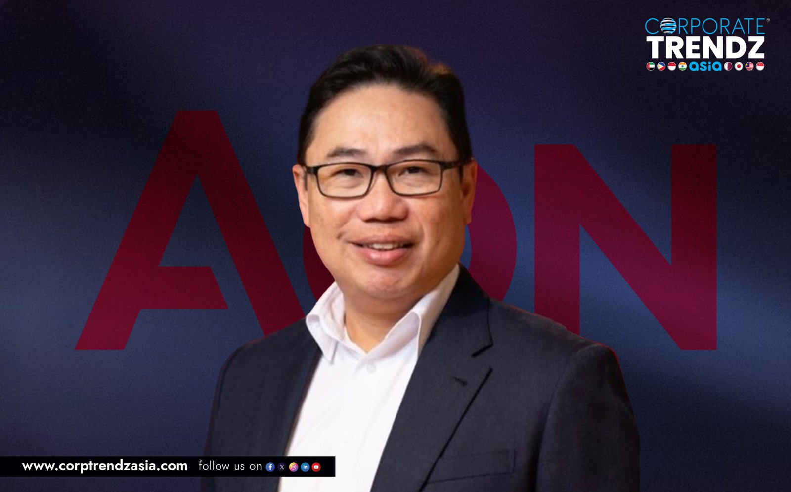 Professional headshot of Richard Tan, Aon's new Chief Commercial Officer for Singapore.