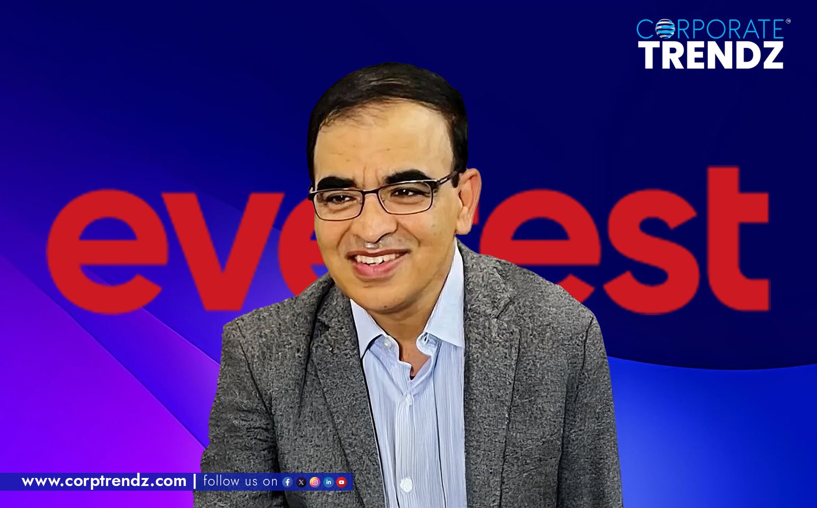 Professional portrait of Hemant Khurana, the new Managing Director and CEO of Everest Industries Limited.