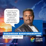 Shashedar Narayanamurthy: Named One of India’s 10 Leading Supply Chain Leaders in India 2025 By Corporate TrendZ