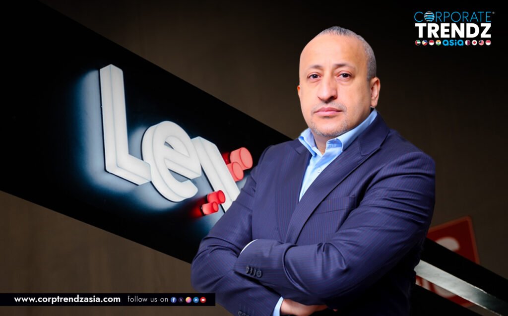 A vibrant graphic celebrating Lexar's expansion to over 5,000 retail stores across the MEA region, showcasing a range of Lexar memory products like SSDs and memory cards.