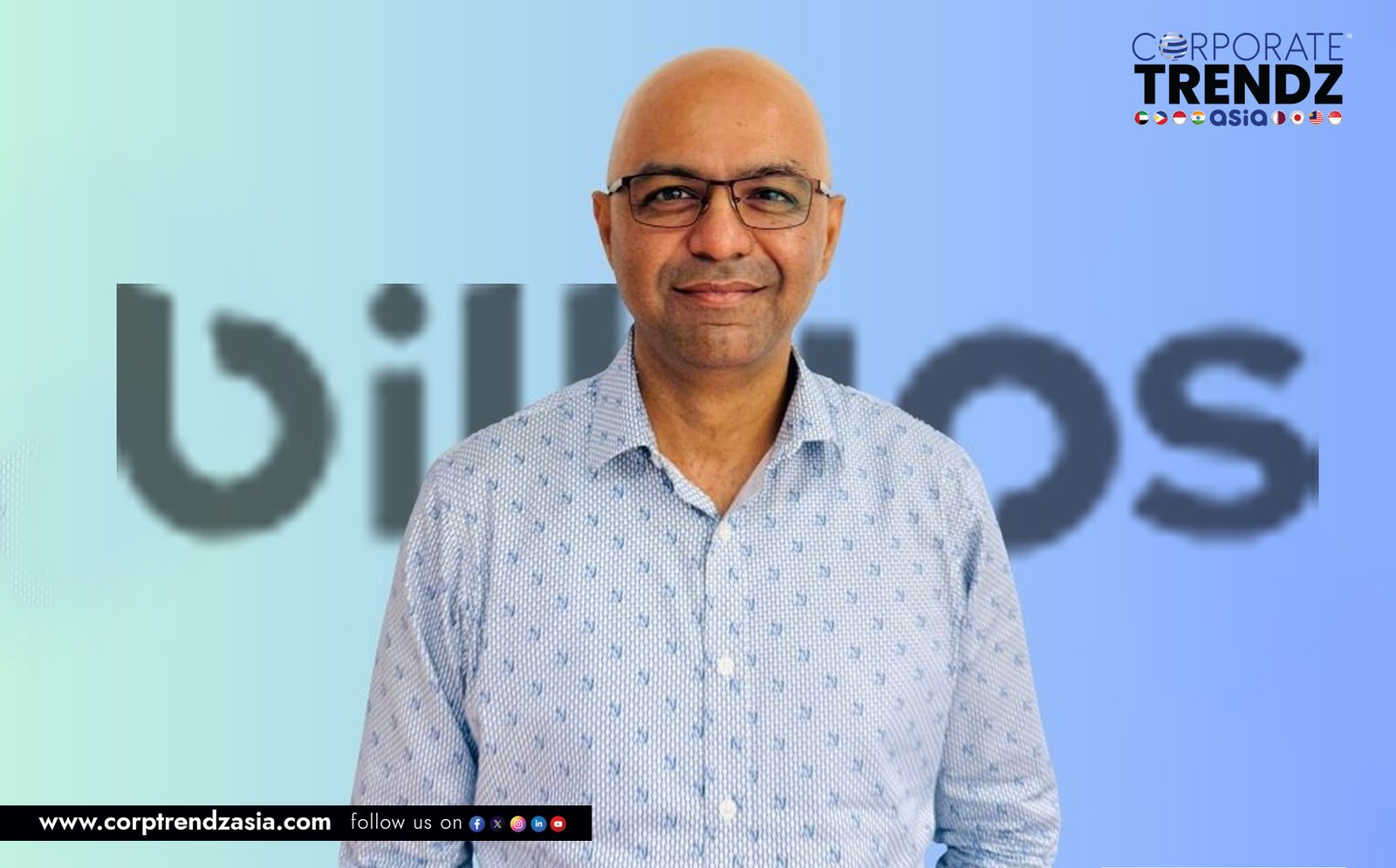 A professional headshot of Sunil Yadav, the newly appointed Head of Revenue, Asia Pacific at billups.