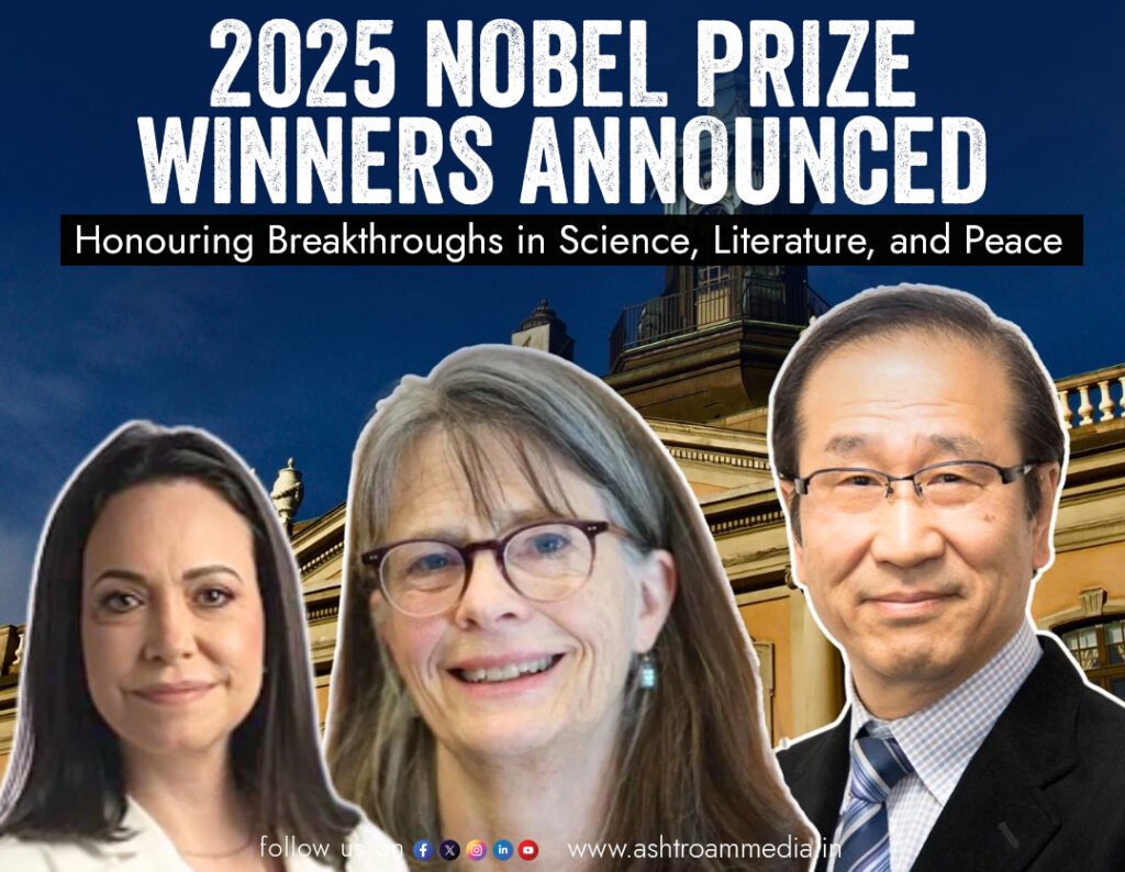 A collage of the 2025 Nobel Prize laureates, or an image of the Nobel Prize medal against a distinguished background.