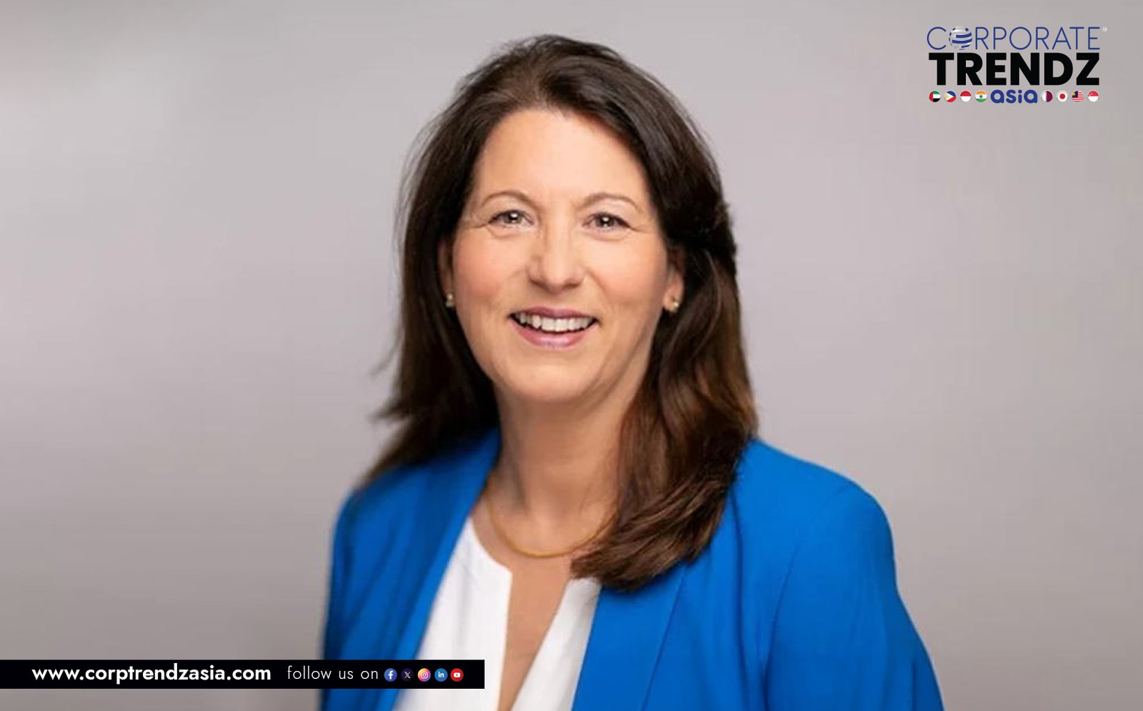 A professional headshot of Lesley Cripps, the newly appointed Regional Sales Manager Cargo - EUR at Oman Air.