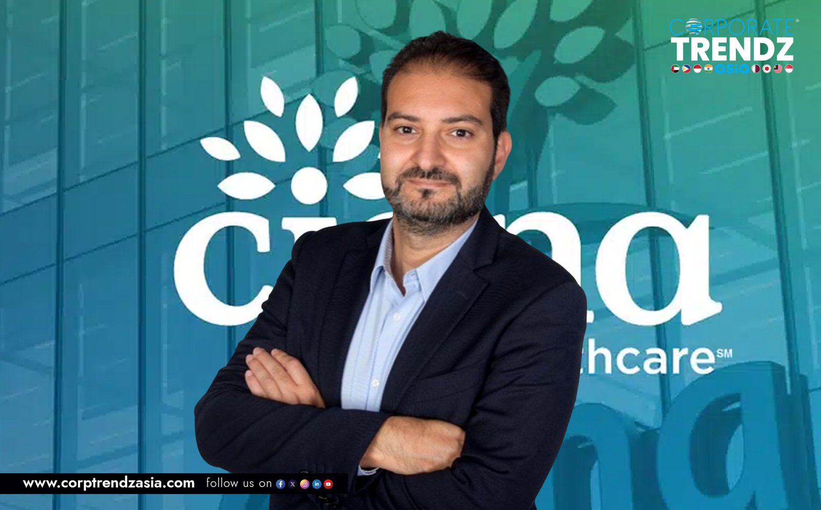 A professional headshot of Samer Taleb, the newly appointed CFO for the Middle East and Africa region at Cigna Healthcare.
