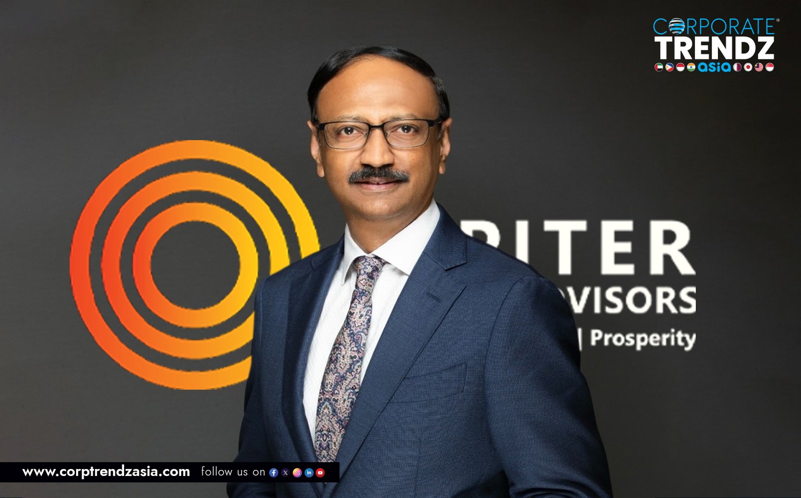 A professional headshot of Akshay Mathur, the newly appointed Chief Executive Officer of Jupiter Wealth Advisors' Singapore entity.