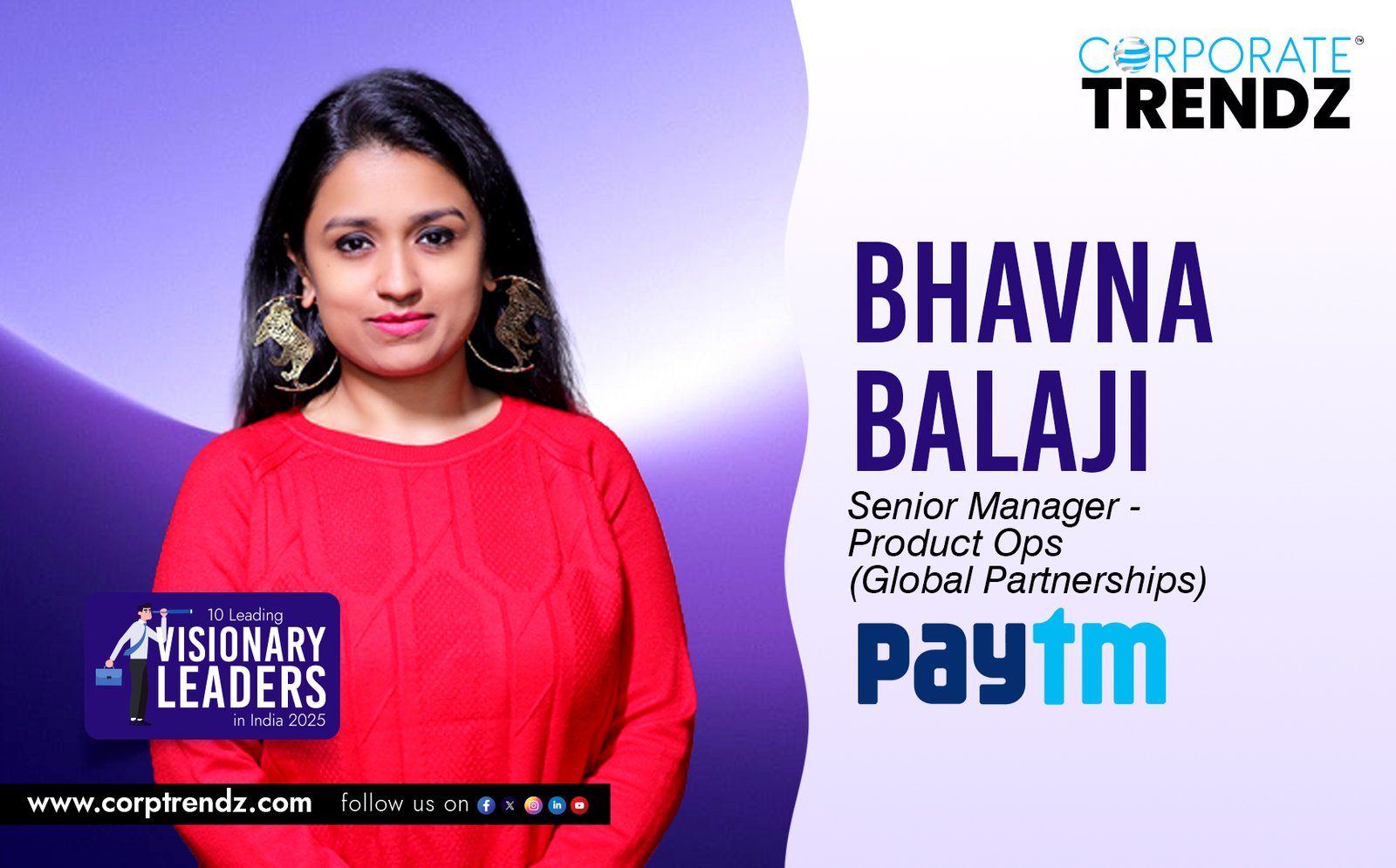 Bhavna Balaji: Named One of India’s 10 Leading Visionary Leaders in India 2025 from paytm