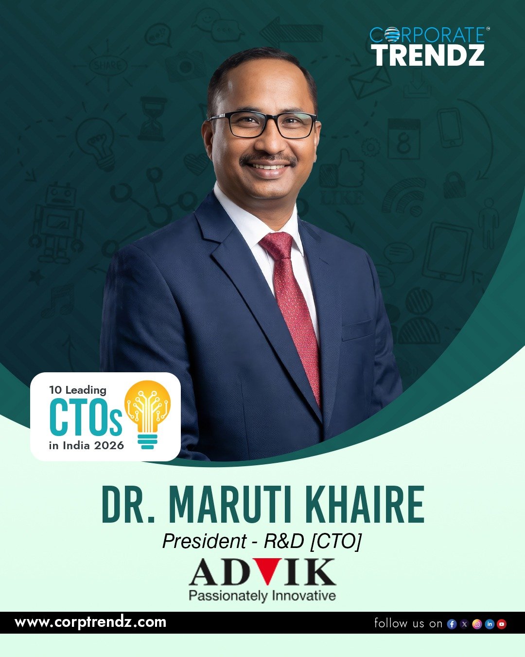 Dr. Maruti Khaire – President R&D (CTO), Advik Hi-Tech